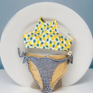 New Old Navy swimsuit Bikini+tops  Pineapple Top Check Womens Sz XL